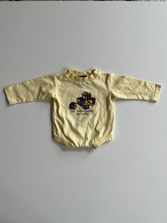 Yellow Long Sleeve Tee Shirt Romper Bodysuit Gend… - image 1