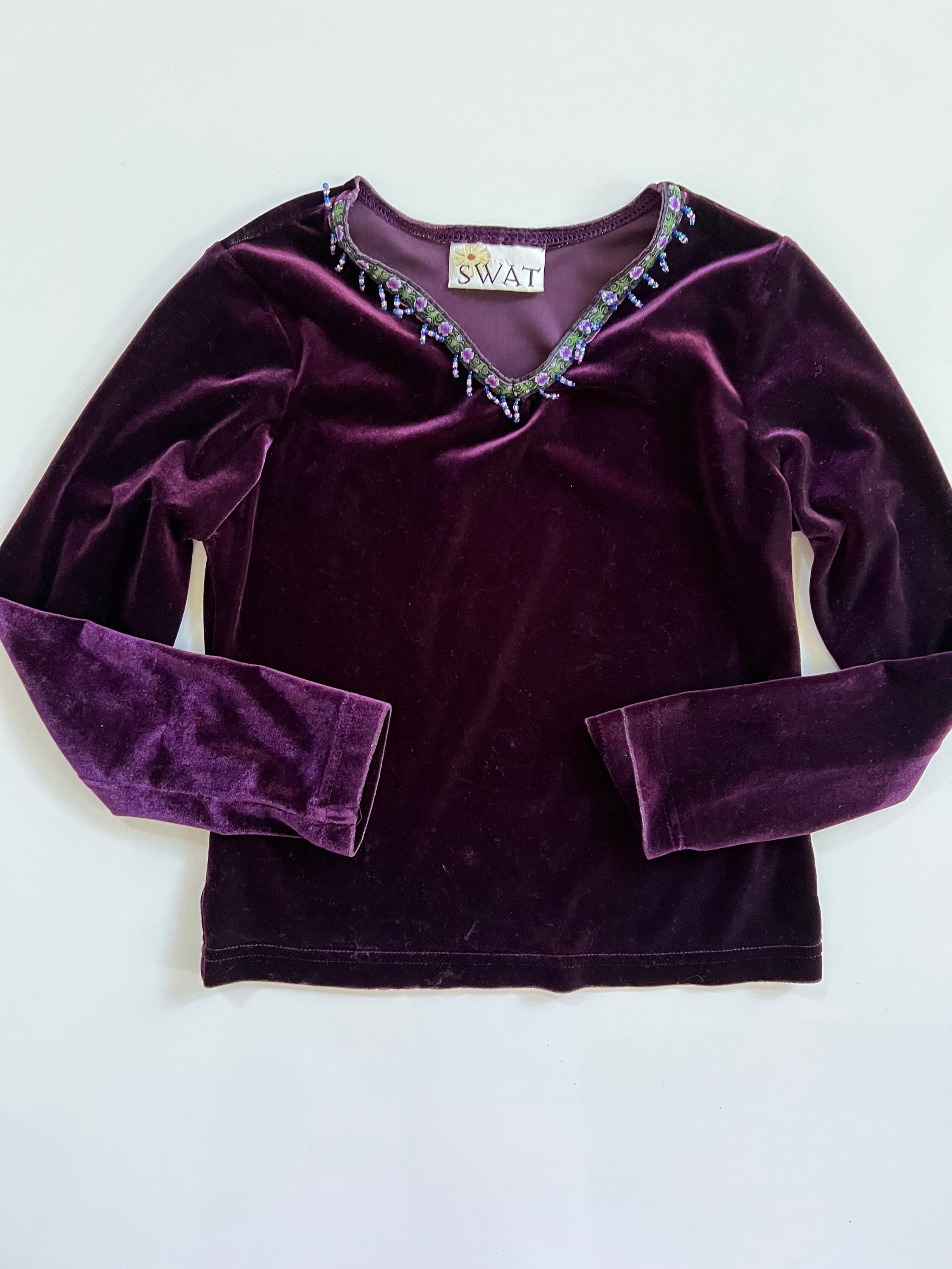 Purple Velvet Top - Etsy