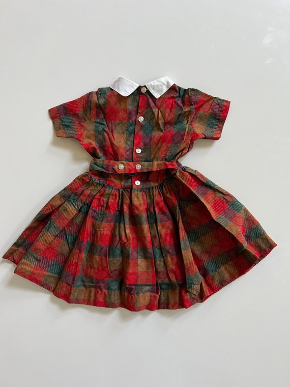 Vintage Handmade Red and Green Plaid Short Sleeve… - image 10