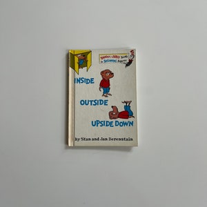 Vintage Berenstain Bears Hard Back Book Inside Outside Upside Down Book By Stan and Jan Berenstain Hard Back Vintage KidsBooks 1968 60s Kids