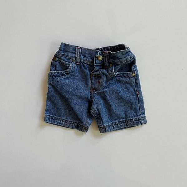 Vintage Denim Shorts with Back Button Flap Pockets Elastic Waist Button Fly by Dickies Jean Shorts for Toddler Boy Jorts Vintage Denim Boy