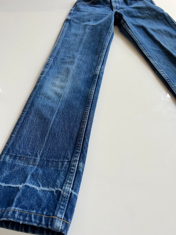 Vintage Lee  Jeans Child Size 7 Slim Medium Blue … - image 4