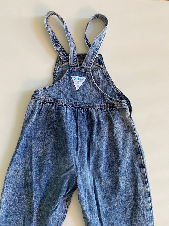 Vintage Oshkosh Osh Kosh Acid Wash Denim Overalls wi… Gem