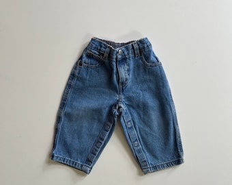 Vintage Baby Jeans All Cotton Denim Jeans Toddler 90s Fit Relaxed Straight Denim for Baby