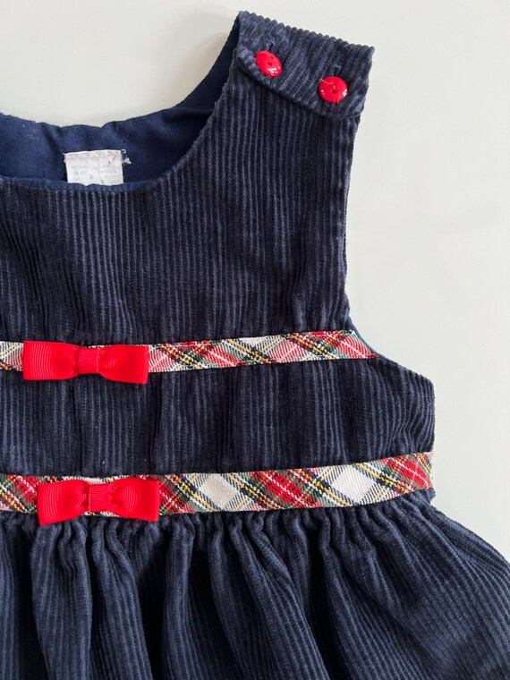 Vintage Back to School Corduroy Jumper Dress with… - image 4