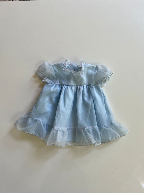 Vintage Baby Dress Pastel Blue Vintage Baby Dress 