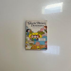 Vintage Soft Cover Large Childrens Dictionary The Charlie Brown Dictionary bu Charles M Schilz 1973 Silly Cute Kids Dictionary with Pictures