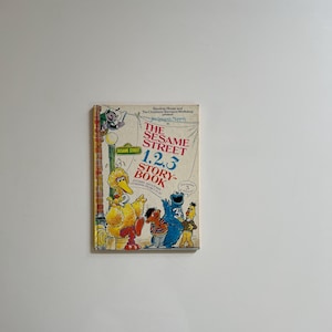 Vintage Sesame Street 123 Storybook Hard Cover 80s Sesame Street Books Number Books for Toddlers Pre School Books Learning Numbers Kindie