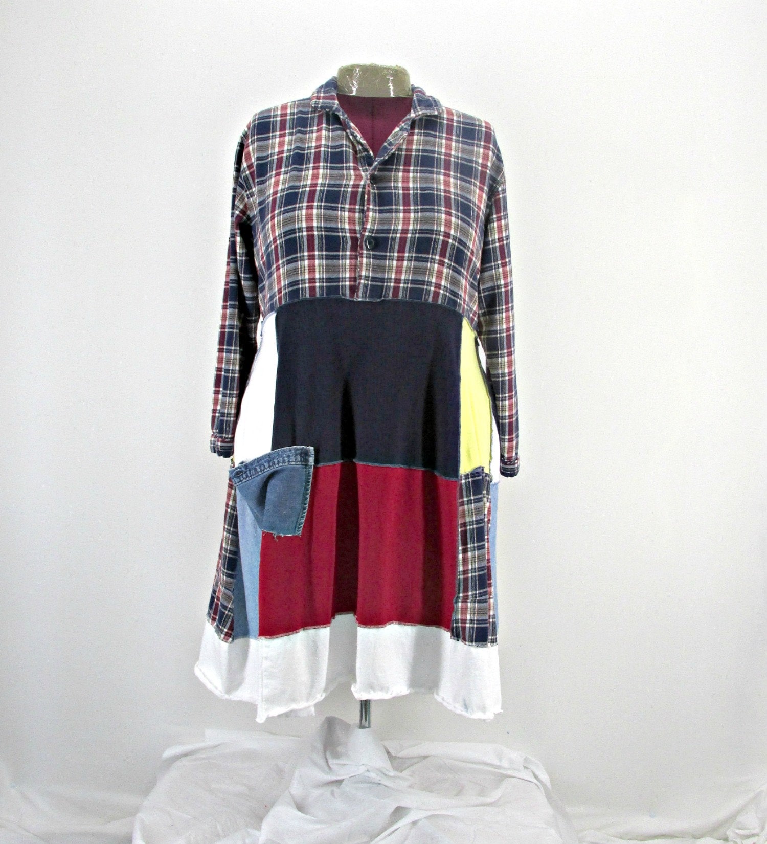 plus size flannel dress