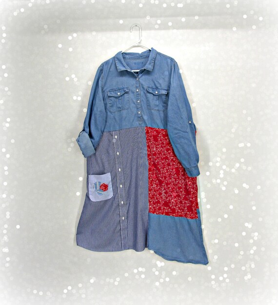 denim dress size 20