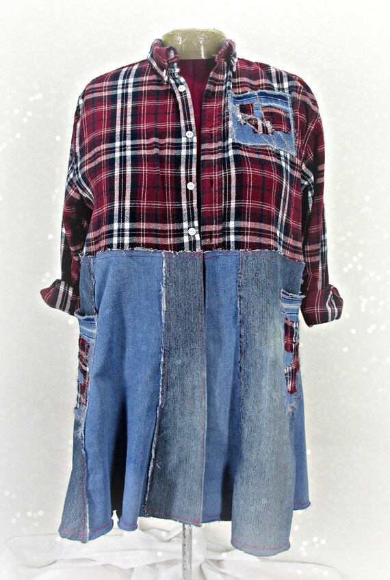 denim duster plus size