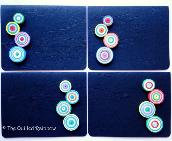 Items similar to Blank Note cards set: 4 Blank Handmade Note cards in 2