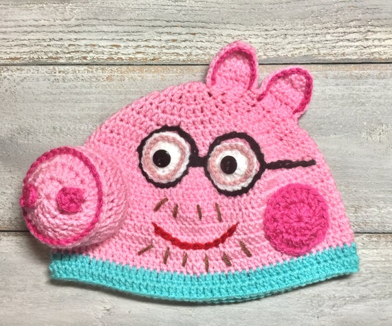 Peppa pig crochet hat Clearance