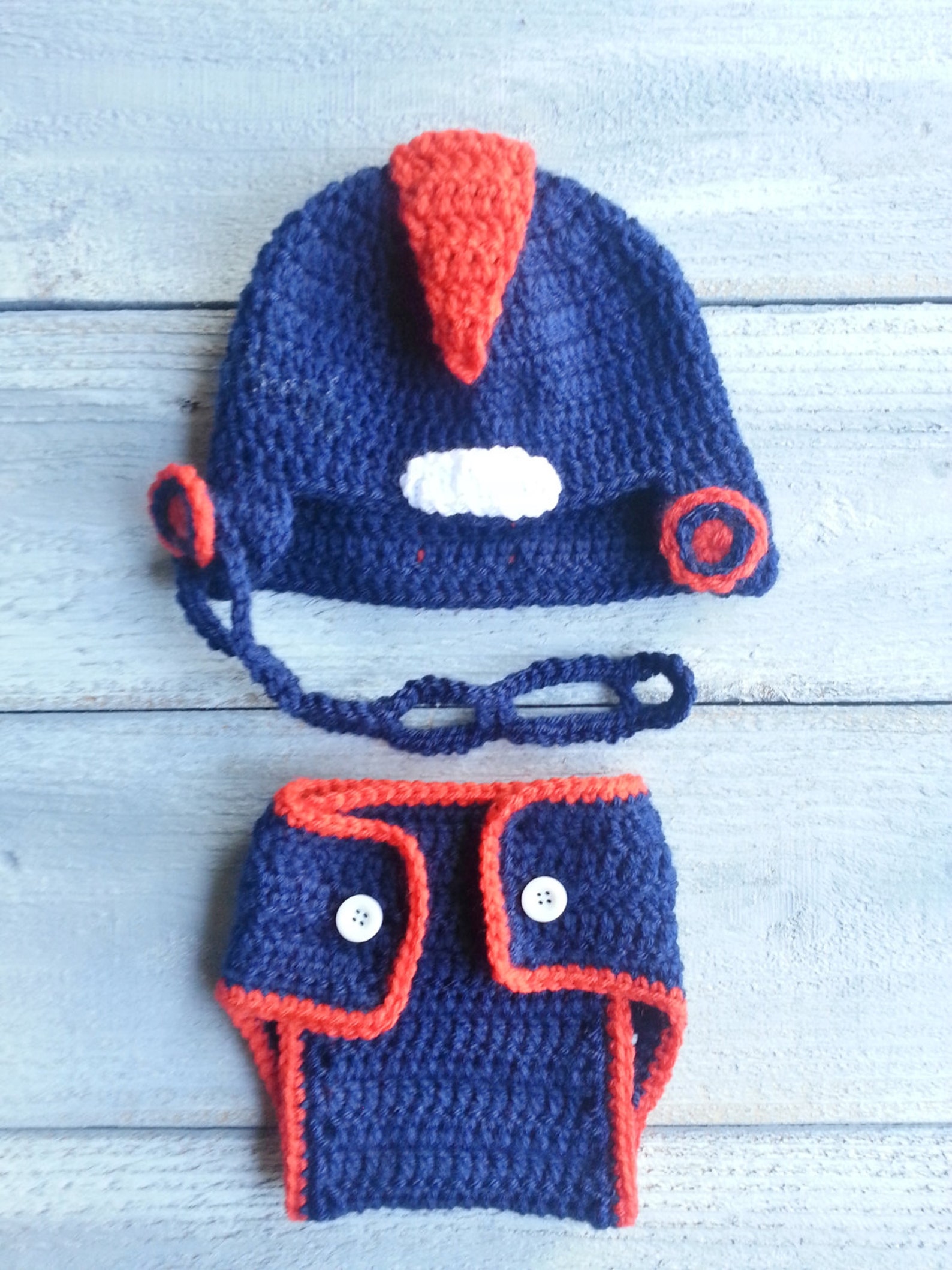 Baby Football Team Sports Helmet and Diaper Cover Set. More Etsy