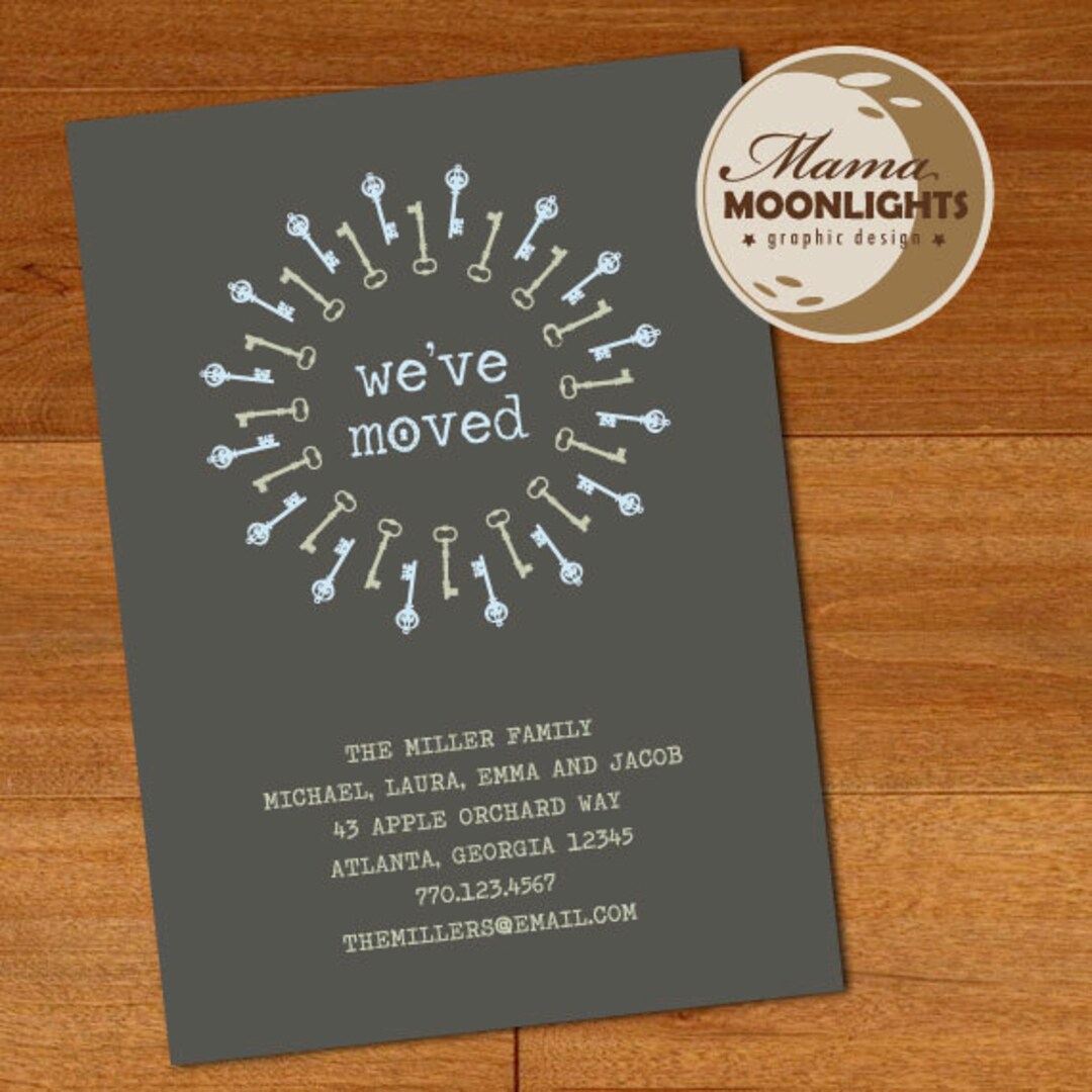 Relocation Invitation We Moved - Moving Announcement - New Home - House Warming Invitation ...