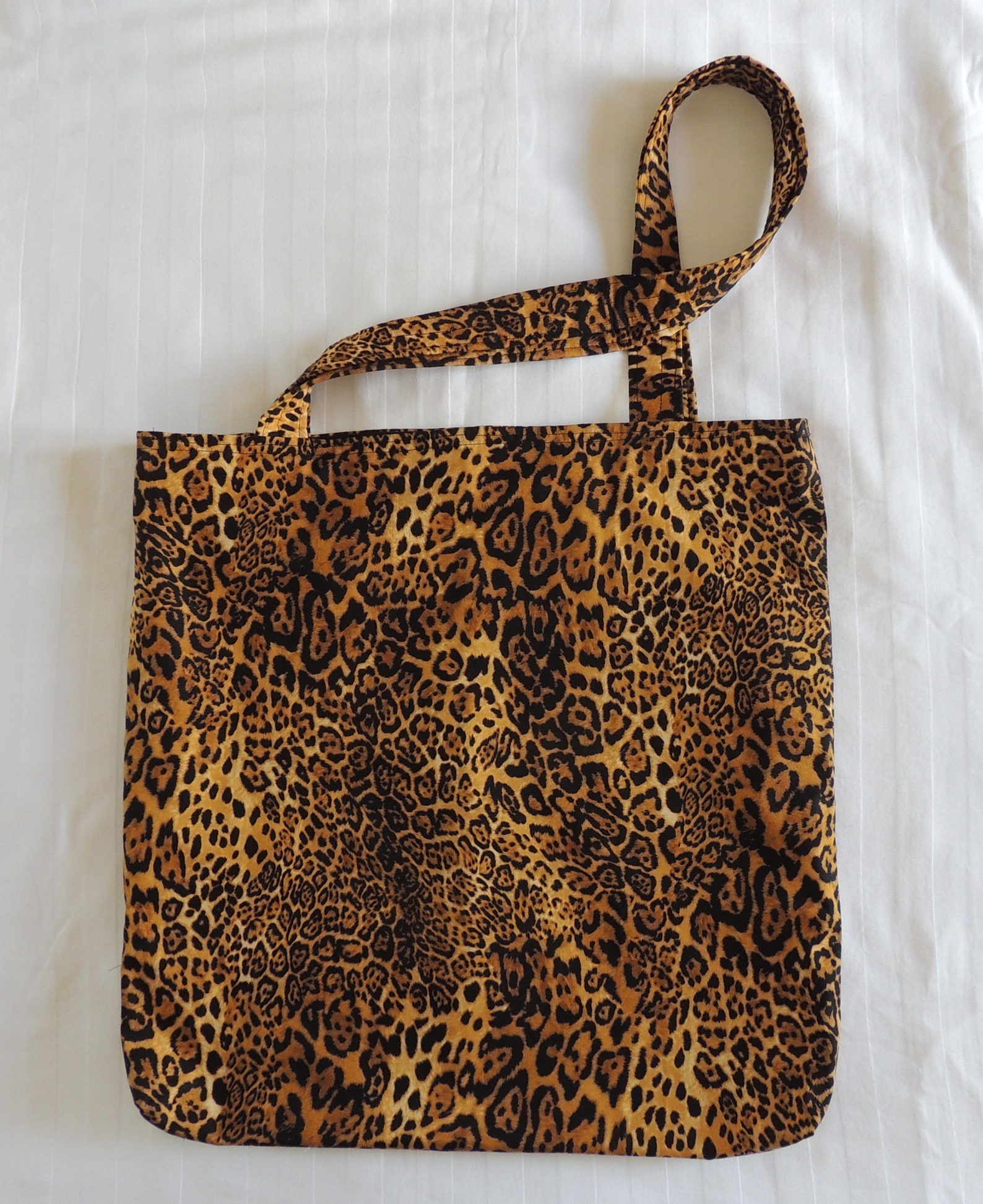 Leopard Print Cotton Poplin Tote Bag Shopping Bag Pretty Etsy