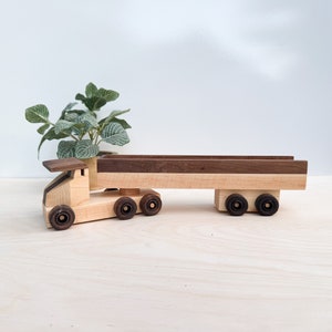 Heirloom Wooden Toy, Wooden Semi-truck, Wooden truck, Toy Truck, Wooden Toys, Handmade Toy Truck, Toy truck for kids, kids toy, wood truck
