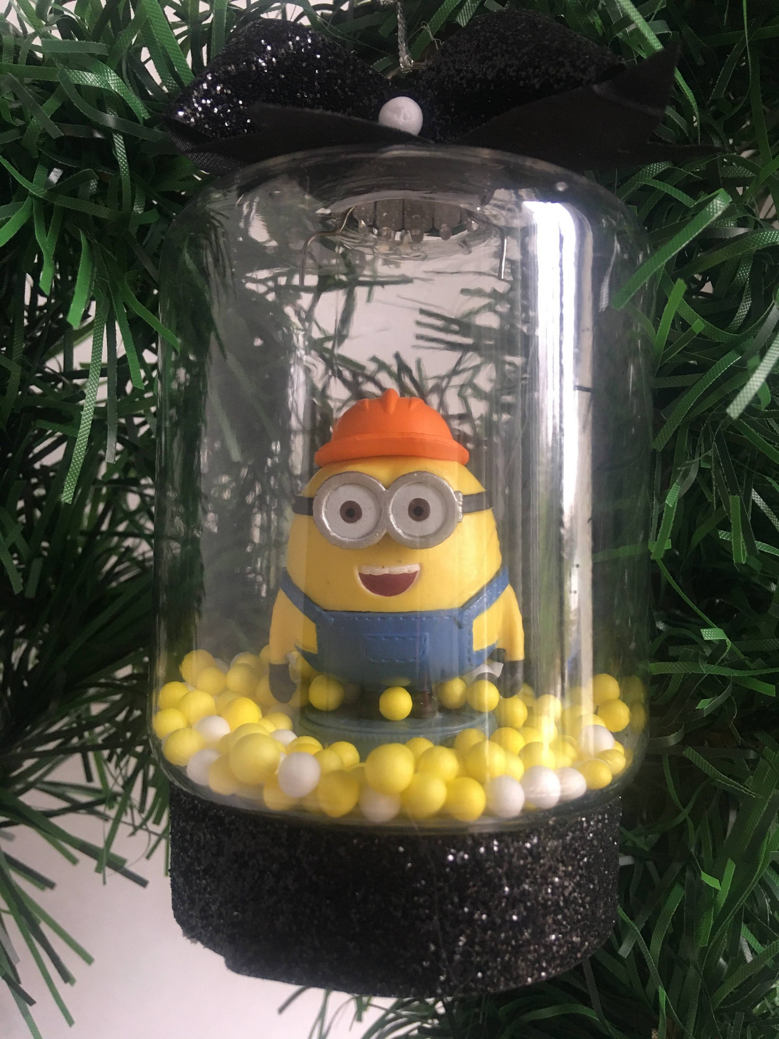 Minion Mason Jar Snow Globe Ornament Minion Otto Ornament. Etsy