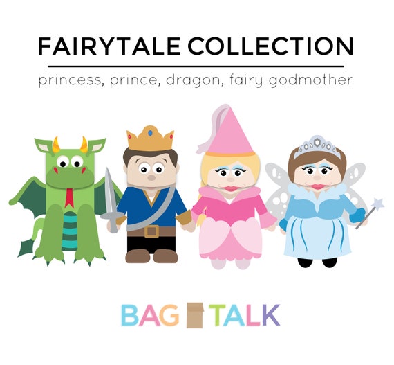 FAIRYTALE Printable Paper Bag Puppet Cut Outs