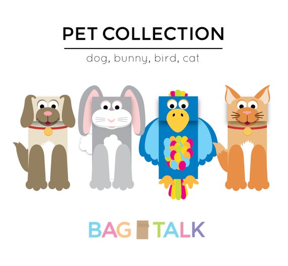 PETS Printable Paper Bag Puppet Cut Outs