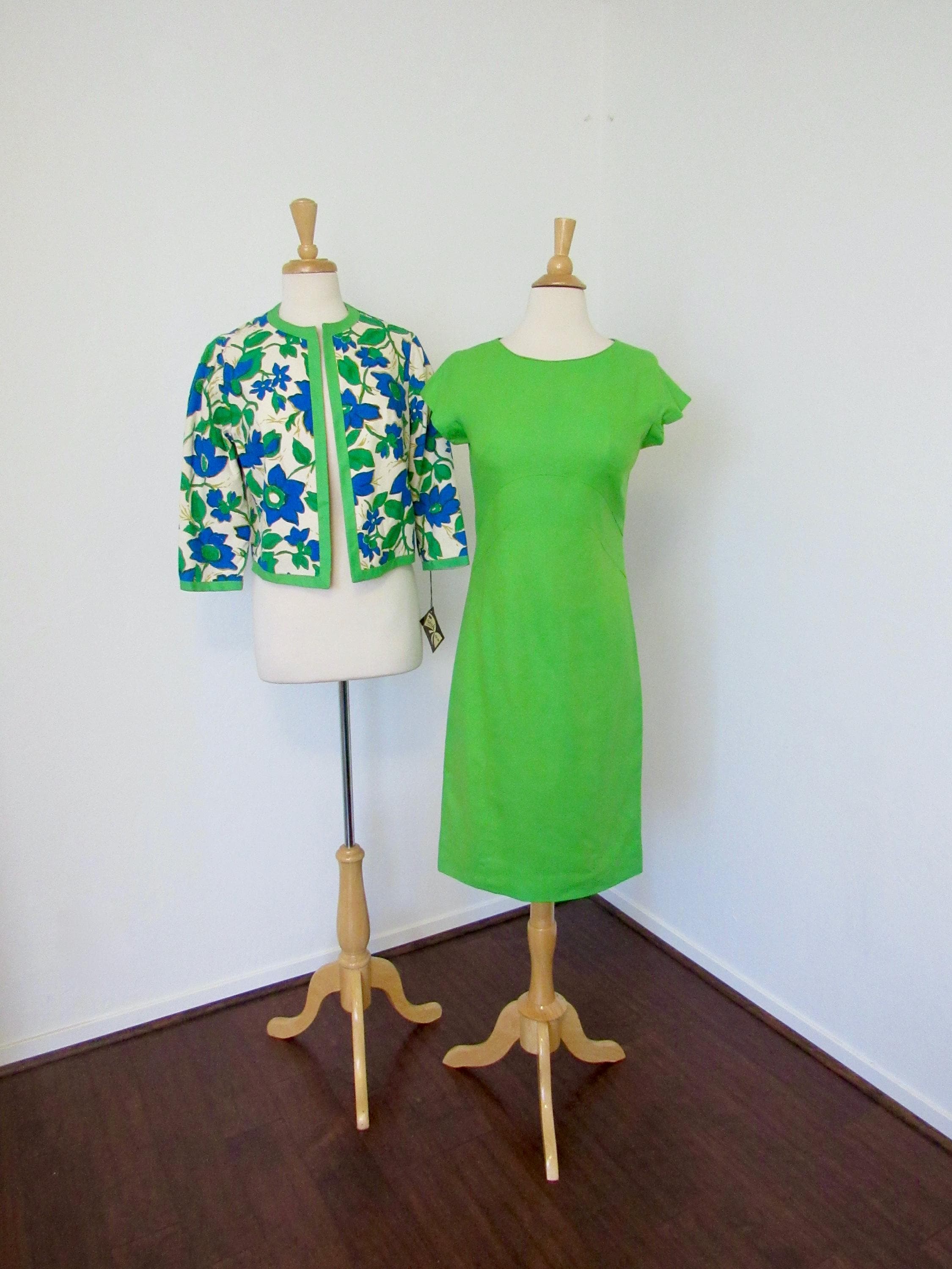 Green Dress With Matching Jacket - Etsy Green Dress With Matching Jacket - Etsy