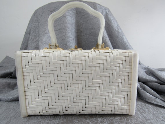 Summer Whites! 1950s - 60s White Basketweave & Ma