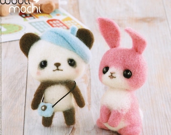 Painter Panda & Bunny Needle Felting Kit