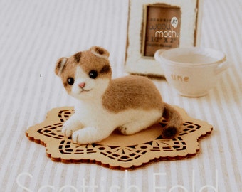 Miniature Scottish Fold Ear Cat Needle Felting Kit