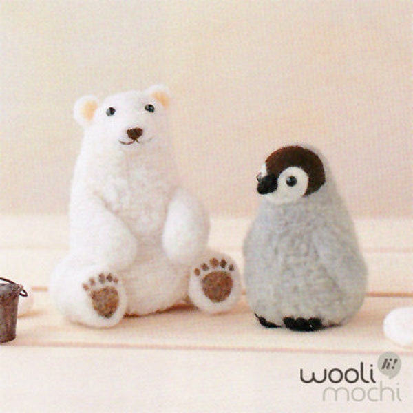 Polar Bear & Penguin Needle Felting Kit