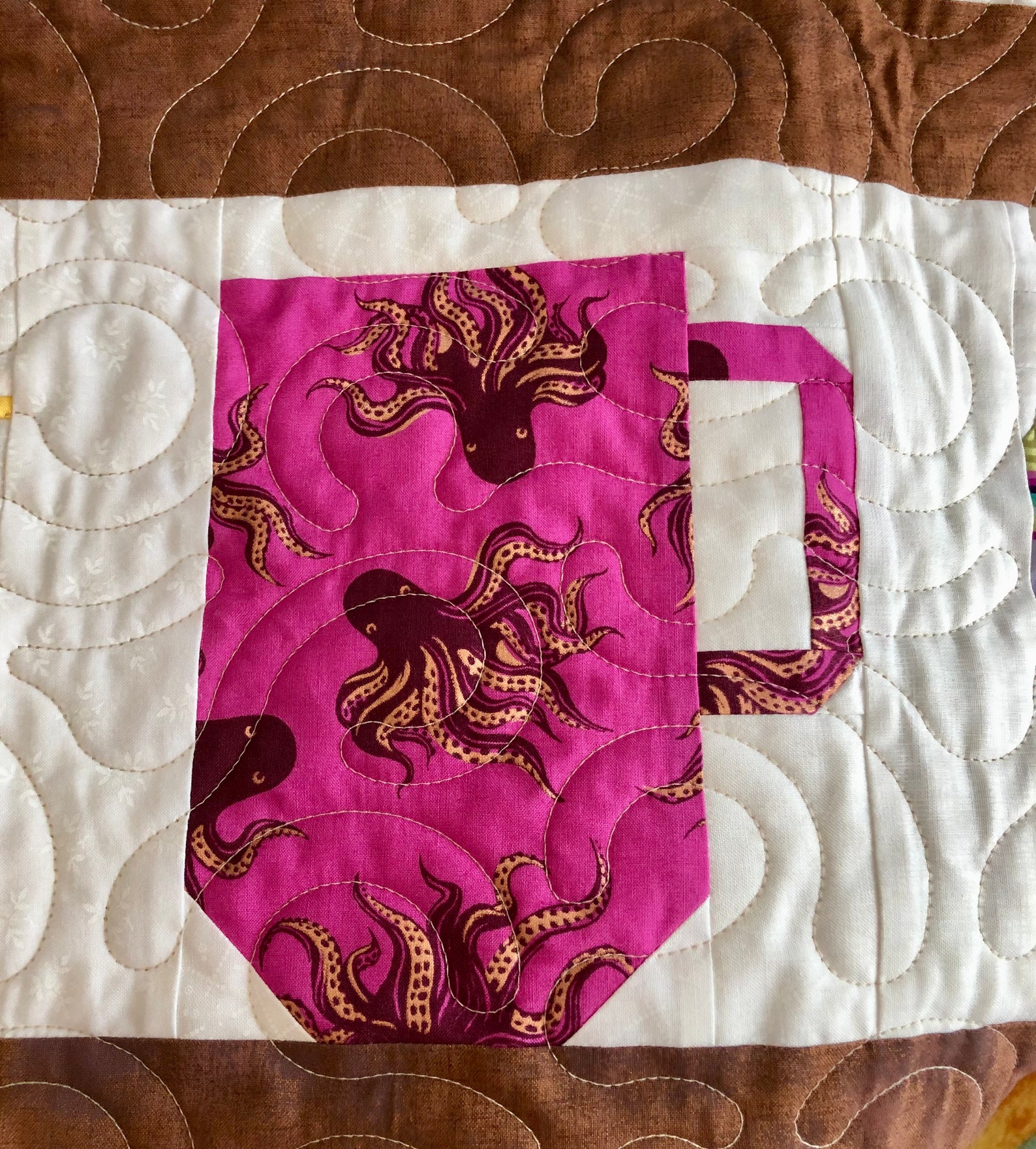 Coffee Quilt 37 X 41 Coffee Cup Quilt Coffee Etsy