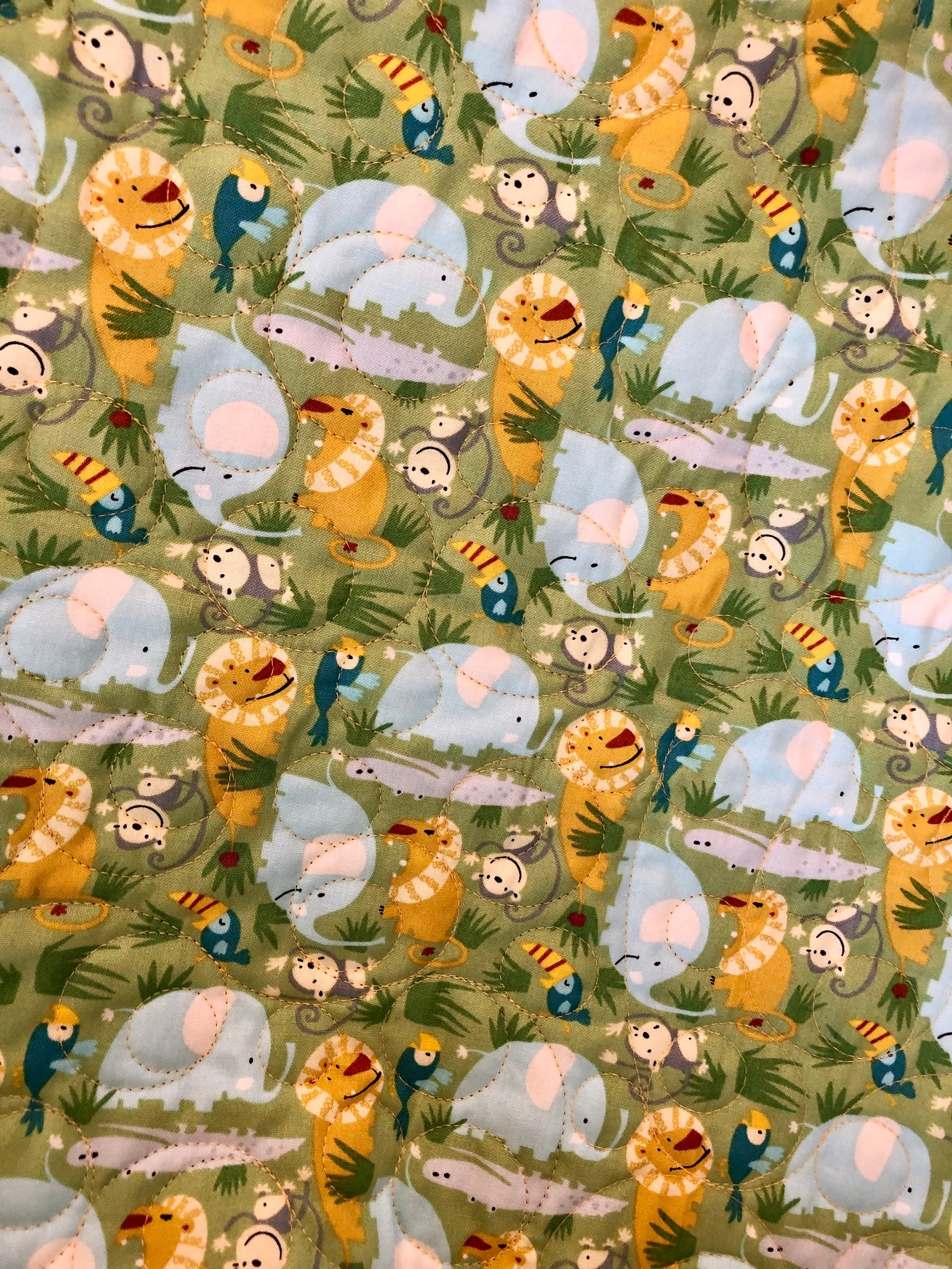 Gender Neutral Baby Quilt 38 X 45 Handmade Baby Blanket Red Baby Quilt