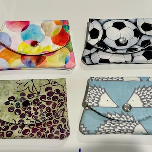 Billetera pequeña de 4,5” x 3,5” - Billetera de tela - Billetera porta tarjetas de crédito - Billetera porta tarjetas de regalo