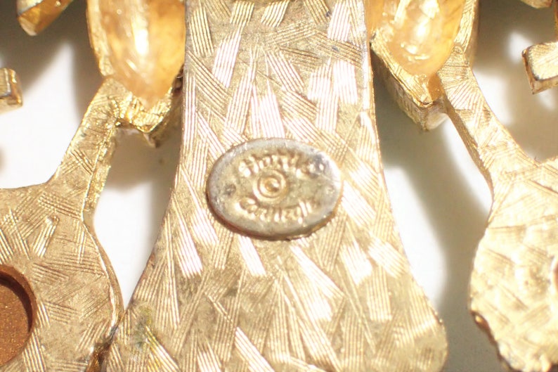 Vintage Brooch Pendant Egyptian Revival Hattie Carnegie Huge Brooch Figural Bird Horus Falcon