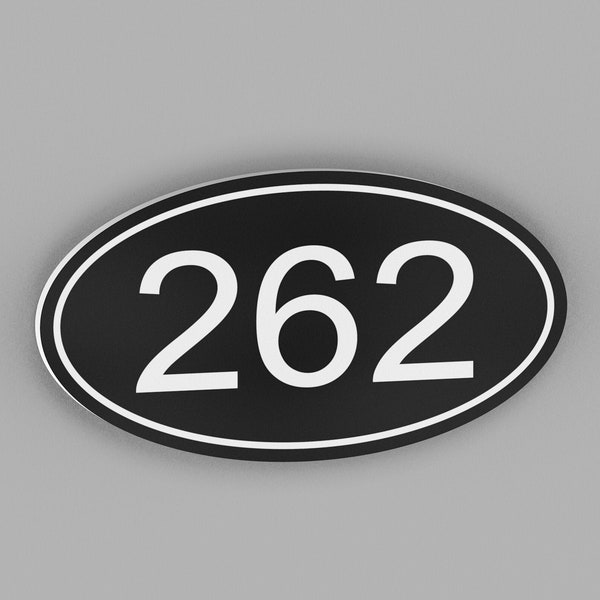 Modern House Numbers Plaque, Address Sign