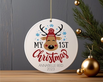 Personalized Baby's First Christmas Ornament 2023 - My First Christmas Keepsake Ornament