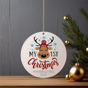 Personalized Baby's First Christmas Ornament 2023 - My First Christmas Keepsake Ornament