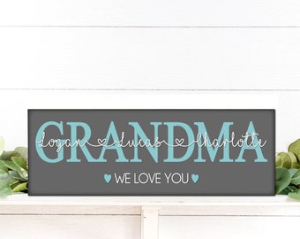 Grandma Gift From Kids, Mothers Day Gift for Grandma, Grandma Gift Idea, Grandma Sign