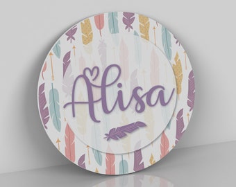 Personalized Boho Nursery Name Sign: Baby Girl Decor
