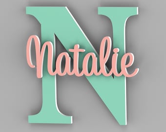 Nursery Decor - Personalized Name Sign & Wall Art, Baby Girl Room Decor, Unique Baby Shower Gift, Custom Nursery Letters