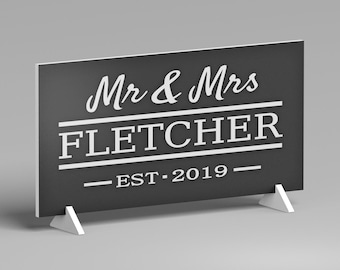 Personalized Wedding Gift For Couple, Established Wedding Sign, Mr & Mrs Wedding Sign, Bridal Shower Gift, Wedding Plaque, Wedding Decor