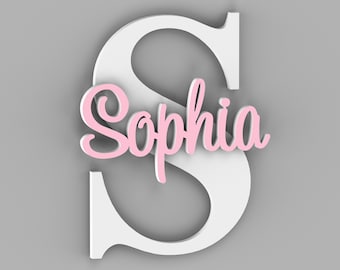 Personalized Nursery Name Sign, Baby Name Sign, Kids Room Wall Decor, Home Decor, Baby Girl Nursery, Baby Shower Gift