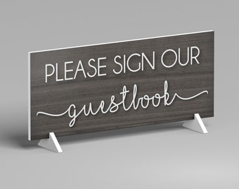 Please Sign Our Guestbook Wedding Sign, Guestbook Sign, Wedding Reception Sign, Wedding Table Sign