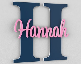 Nursery Wall Art, Nursery Name Sign, Nursery Decor, Home Decor, Wall Decor, Baby Shower Gift, Personalized Sign, Nursery Letters, Baby Girl