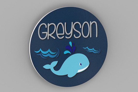 whale nursery wall decor