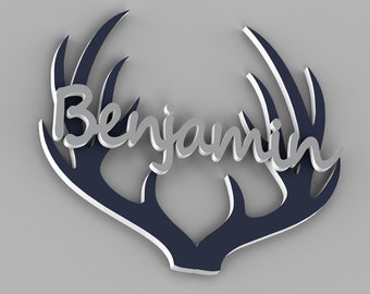 Nursery Decor, Antlers, Woodland Nursery, Farmhouse Decor, Wall Art, Deer, Nursery Letters, Nursery Wall Art, Nursery Art, Baby Boy, Gift