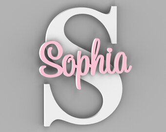 Baby Shower Gift,  Nursery Name Sign, Personalized Baby Gifts, Nursery Wall Decor, Nursery Wall Art, Baby Girl Gift, Baby Gift Idea