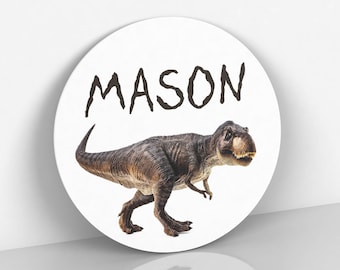 Letrero personalizado con el nombre del dinosaurio T-Rex: Decoración para habitación infantil