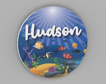 Personalized Under the Sea Name Sign: Acrylic Ocean Nursery Decor - Etsy