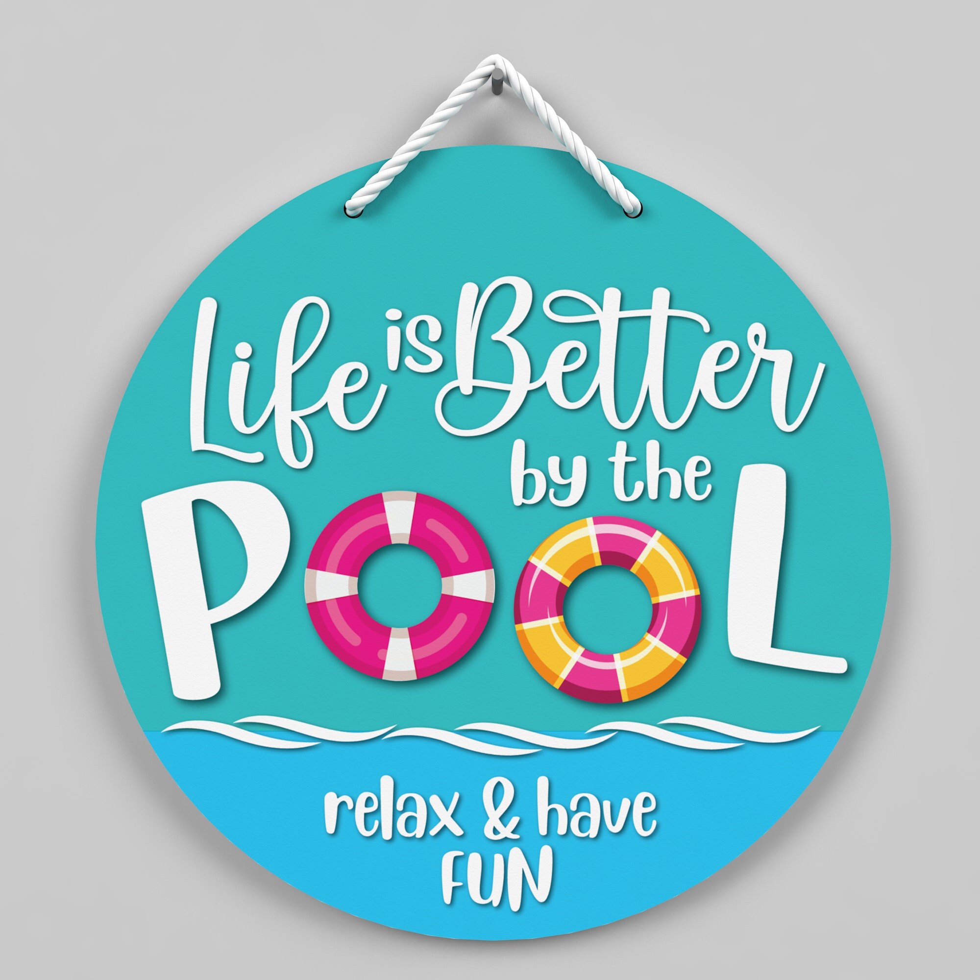 Fun Pool Sign 'life is Better by the Pool' Outdoor Decor for Backyard ...