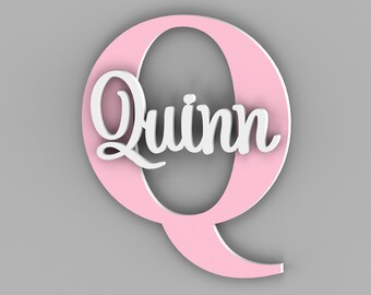 Name Sign for Baby - Nursery Name Sign for Girl - Custom Name Sign - Kids Room Decor